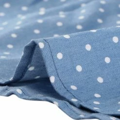 Allegra K Women's Ruffle Point Collar Dots Long Sleeves Button Down Shirt