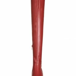 Allegra K Women's Platform Wedge Chunky Heels Over The Knee Thigh High Boots Shoes