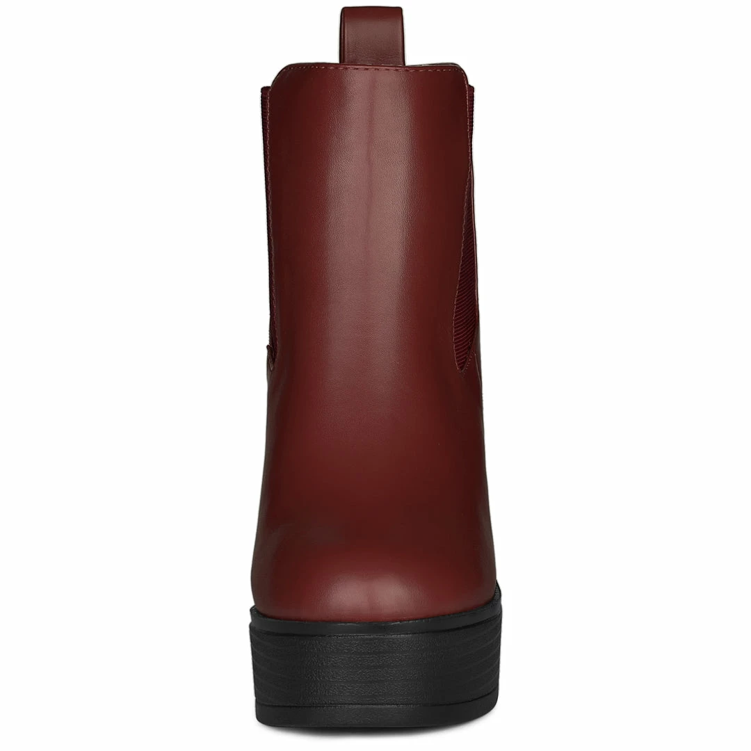 Allegra K Shoes Women's Platform Chunky High Heels Chelsea Ankle Boots 18 Allegra K Shoes Women's Platform Chunky High Heels Chelsea Ankle Boots