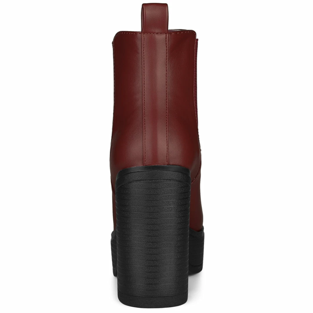 Allegra K Shoes Women's Platform Chunky High Heels Chelsea Ankle Boots 19 Allegra K Shoes Women's Platform Chunky High Heels Chelsea Ankle Boots