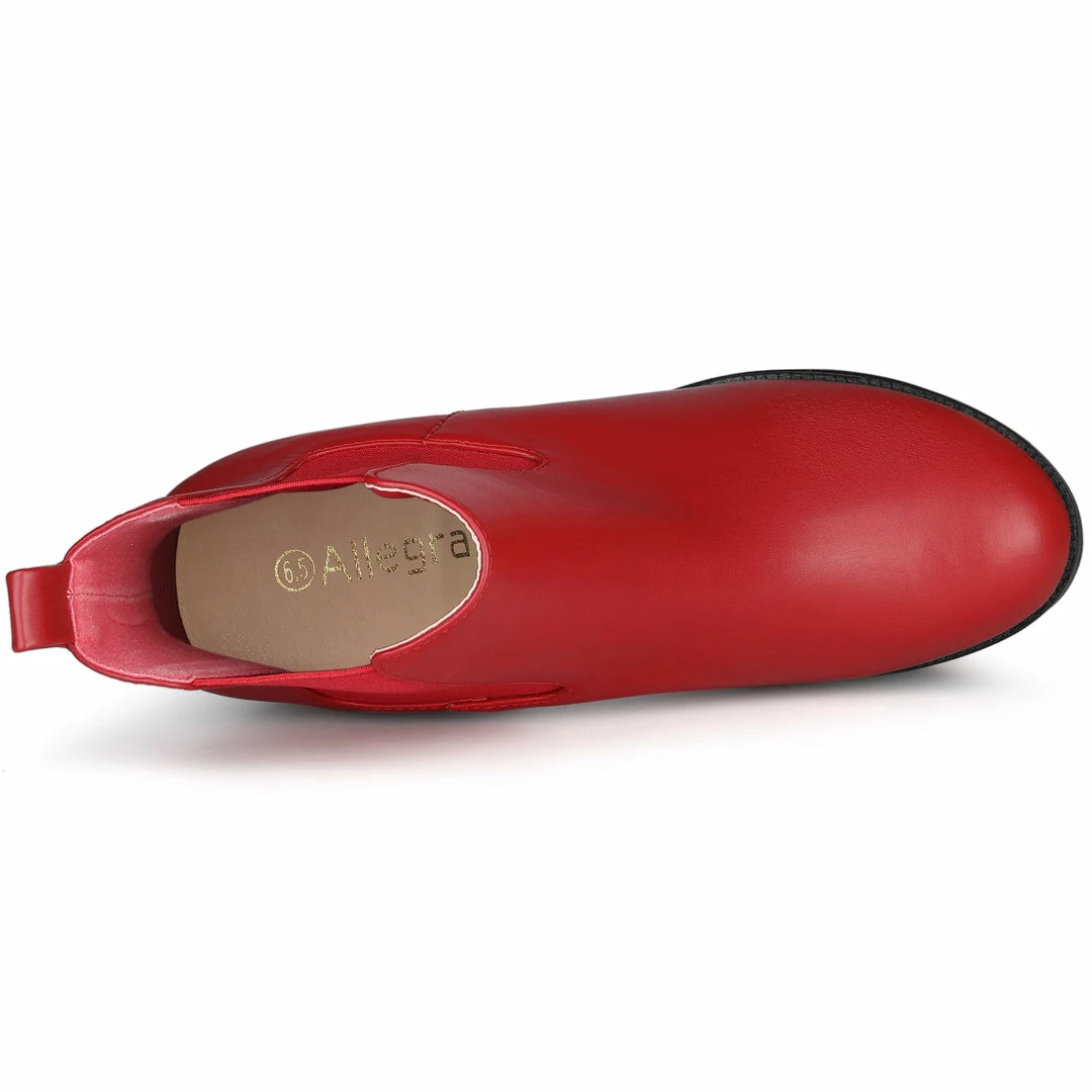 Allegra K Shoes Women's Platform Chunky High Heels Chelsea Ankle Boots 8 Allegra K Shoes Women's Platform Chunky High Heels Chelsea Ankle Boots