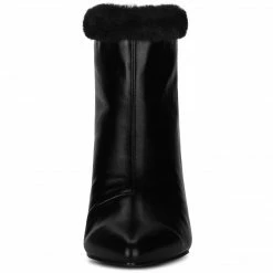 Allegra K Women's Pointed Toe Faux Fur Block Heel Ankle Boots Shoes 30 Allegra K Women's Pointed Toe Faux Fur Block Heel Ankle Boots Shoes