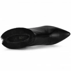 Allegra K Women's Pointed Toe Faux Fur Block Heel Ankle Boots Shoes 32 Allegra K Women's Pointed Toe Faux Fur Block Heel Ankle Boots Shoes