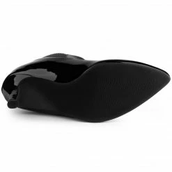 Allegra K Women's Elastic Gore Pointed Toe Stiletto Heels Ankle Boots Shoes