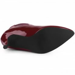 Allegra K Women's Elastic Gore Pointed Toe Stiletto Heels Ankle Boots Shoes