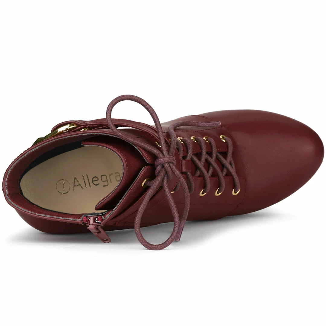 Allegra K Shoes Women's Lace Up Round Toe Platform Block Heels Ankle Boots 20 Allegra K Shoes Women's Lace Up Round Toe Platform Block Heels Ankle Boots