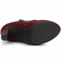 Allegra K Shoes Women's Lace Up Round Toe Platform Block Heels Ankle Boots 39 Allegra K Shoes Women's Lace Up Round Toe Platform Block Heels Ankle Boots