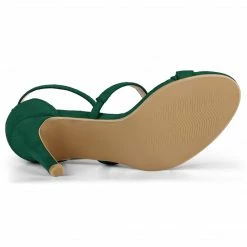 Allegra K YFL514-1 Women Open Toe Triple Straps Stiletto High Heel Sandals Shoes 68 Allegra K YFL514-1 Women Open Toe Triple Straps Stiletto High Heel Sandals Shoes