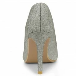 Allegra K Women's Party Glitter Stiletto High Heels Pumps