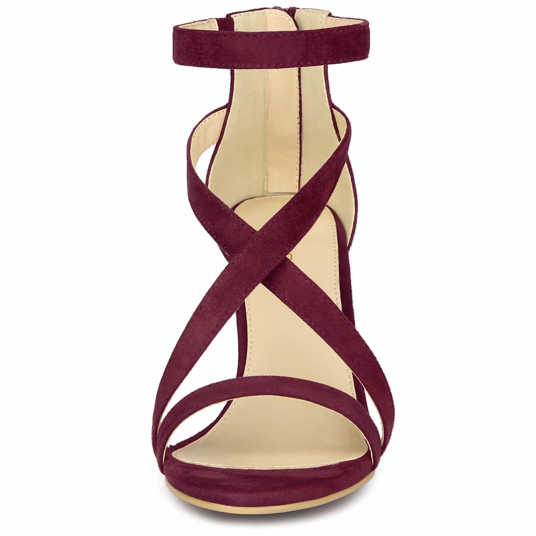 Allegra K Women's Zipper Ankle Strap Stiletto Heel Sandals 19 Allegra K Women's Zipper Ankle Strap Stiletto Heel Sandals