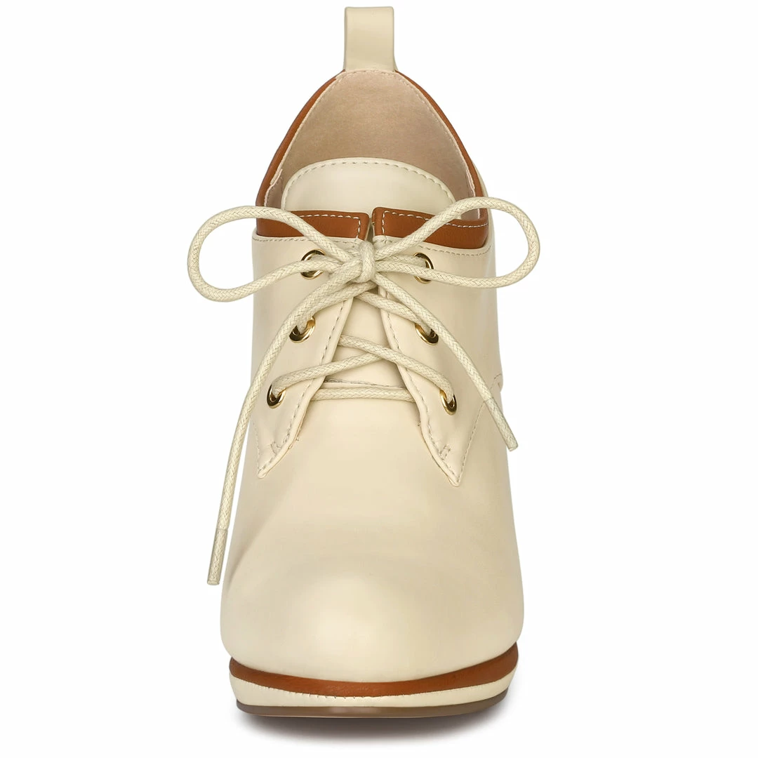 Allegra K Women's Platform Lace Up Chunky Heels Ankle Boots Shoes 6 Allegra K Women's Platform Lace Up Chunky Heels Ankle Boots Shoes