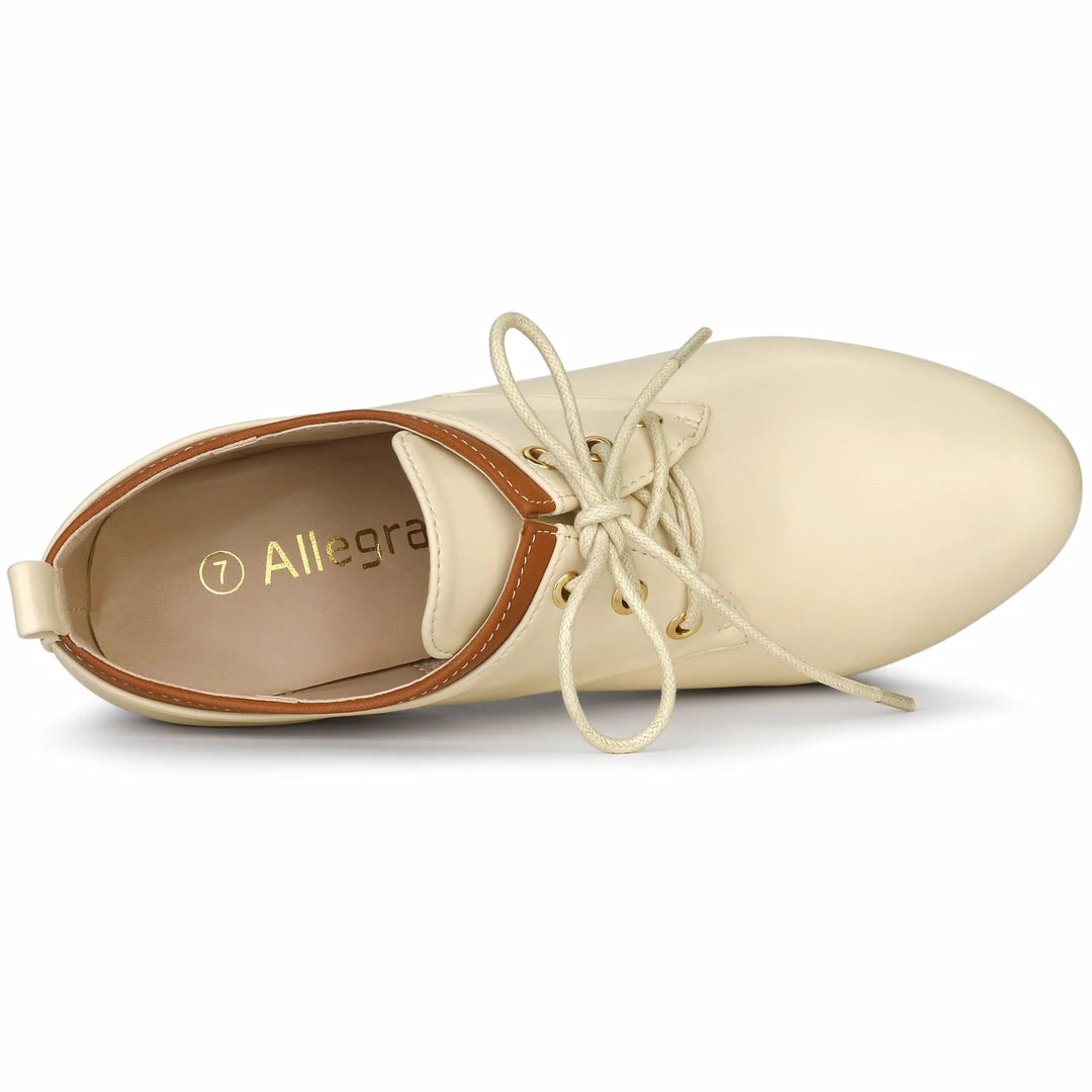 Allegra K Women's Platform Lace Up Chunky Heels Ankle Boots Shoes 8 Allegra K Women's Platform Lace Up Chunky Heels Ankle Boots Shoes