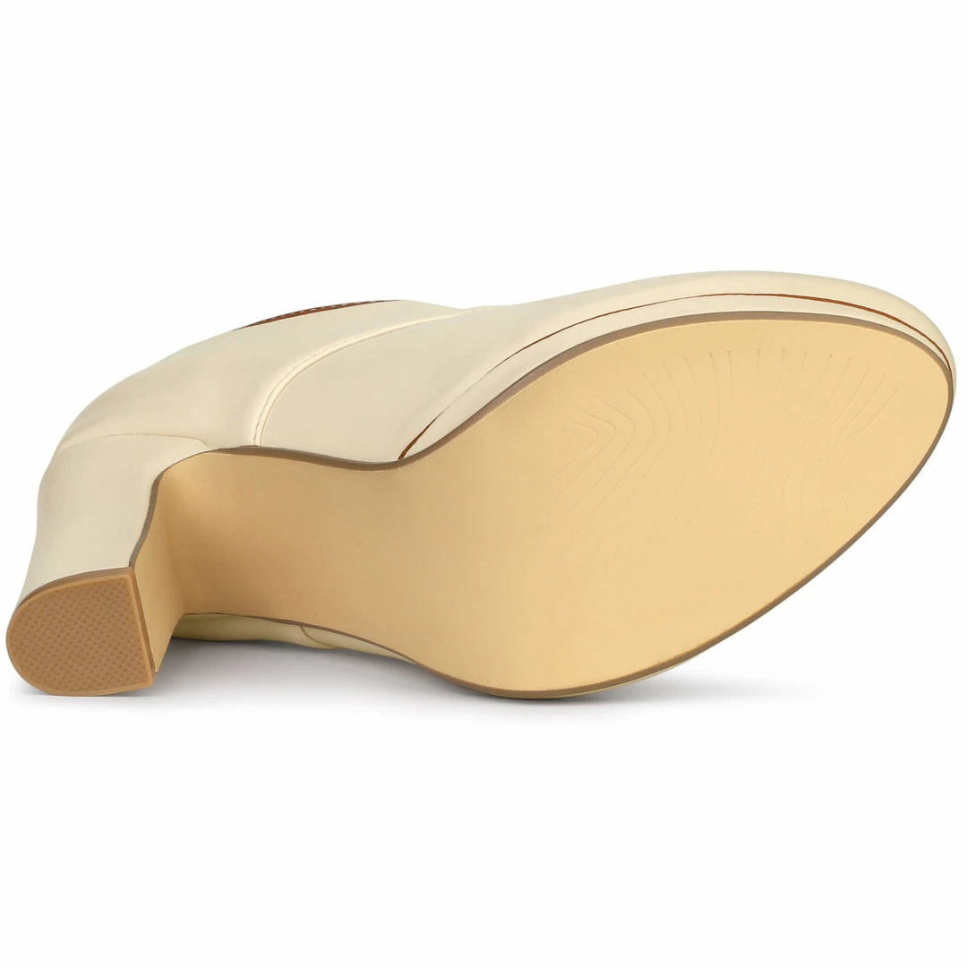 Allegra K Women's Platform Lace Up Chunky Heels Ankle Boots Shoes 9 Allegra K Women's Platform Lace Up Chunky Heels Ankle Boots Shoes