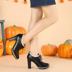 Allegra K Women's Platform Lace Up Chunky Heels Ankle Boots Shoes 29 Allegra K Women's Platform Lace Up Chunky Heels Ankle Boots Shoes