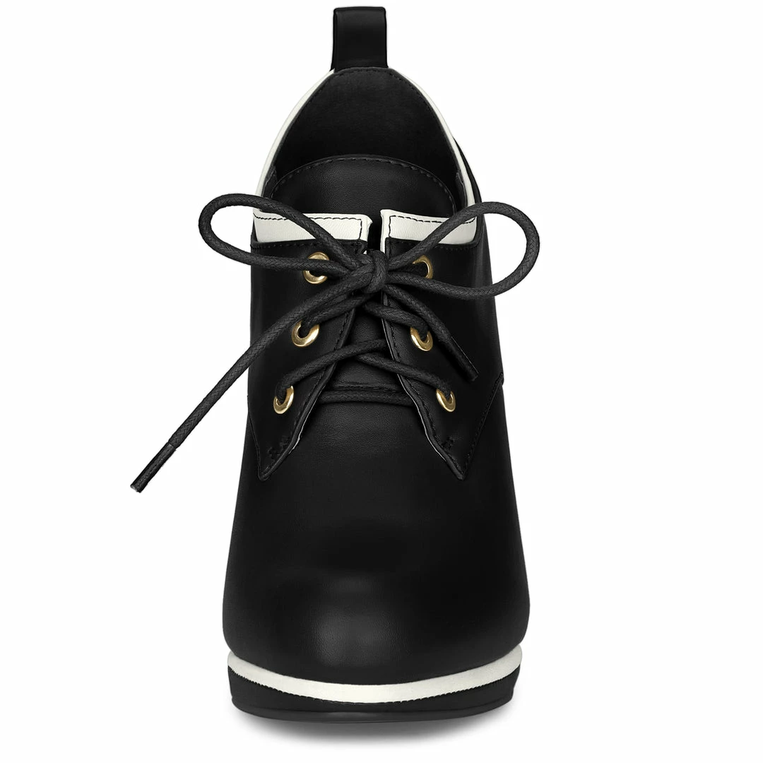 Allegra K Women's Platform Lace Up Chunky Heels Ankle Boots Shoes 12 Allegra K Women's Platform Lace Up Chunky Heels Ankle Boots Shoes