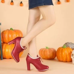 Allegra K Women's Platform Lace Up Chunky Heels Ankle Boots Shoes 35 Allegra K Women's Platform Lace Up Chunky Heels Ankle Boots Shoes