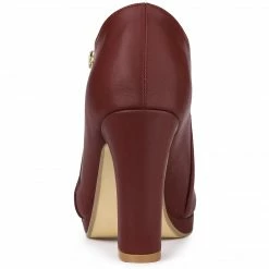 Allegra K Women's Platform Round Toe Chunky Heels Ankle Booties