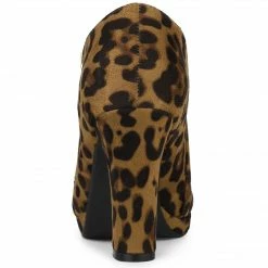 Allegra K Women's Platform Round Toe Chunky Heels Ankle Booties