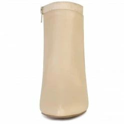 Allegra K Shoes Women's Pointed Toe Side Zip Stiletto Heel Ankle Boots