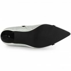 Allegra K Shoes Women's Glitter Pointed Toe Stiletto Heels Sparkle Ankle Boots