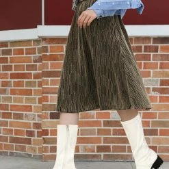 Allegra K Women's Round Toe Chunky Heels Patent Leather Mid Calf Boots Shoes