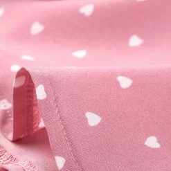 Allegra K Women's Sweetheart Neck Elactic Cuffs Ruffle Hem Heart Pattern Tops