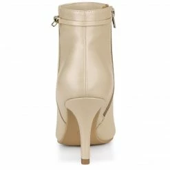 Allegra K Women's Stiletto Heels Pointed Toe Side Zip Ankle Boots 37 Allegra K Women's Stiletto Heels Pointed Toe Side Zip Ankle Boots