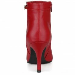 Allegra K Women's Stiletto Heels Pointed Toe Side Zip Ankle Boots 25 Allegra K Women's Stiletto Heels Pointed Toe Side Zip Ankle Boots