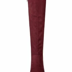 Allegra K Women's Side Zipper Chunky Heels Knee High Boots