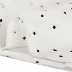 Allegra K Women's Dots Peplum Shirt Ruffle Cuff Semi Sheer Bow Tie Neck Blouse