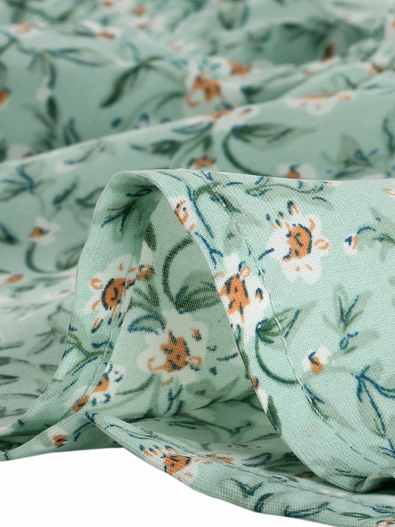 Allegra K Women's Ruffle Neck Tie Front Smocked Floral Peplum Top 15 Allegra K Women's Ruffle Neck Tie Front Smocked Floral Peplum Top