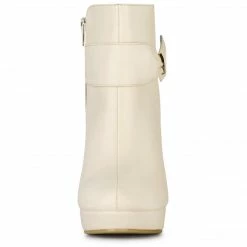 Allegra K Shoes Women's Chunky High Heels Platform Bow Decor Ankle Boots 24 Allegra K Shoes Women's Chunky High Heels Platform Bow Decor Ankle Boots