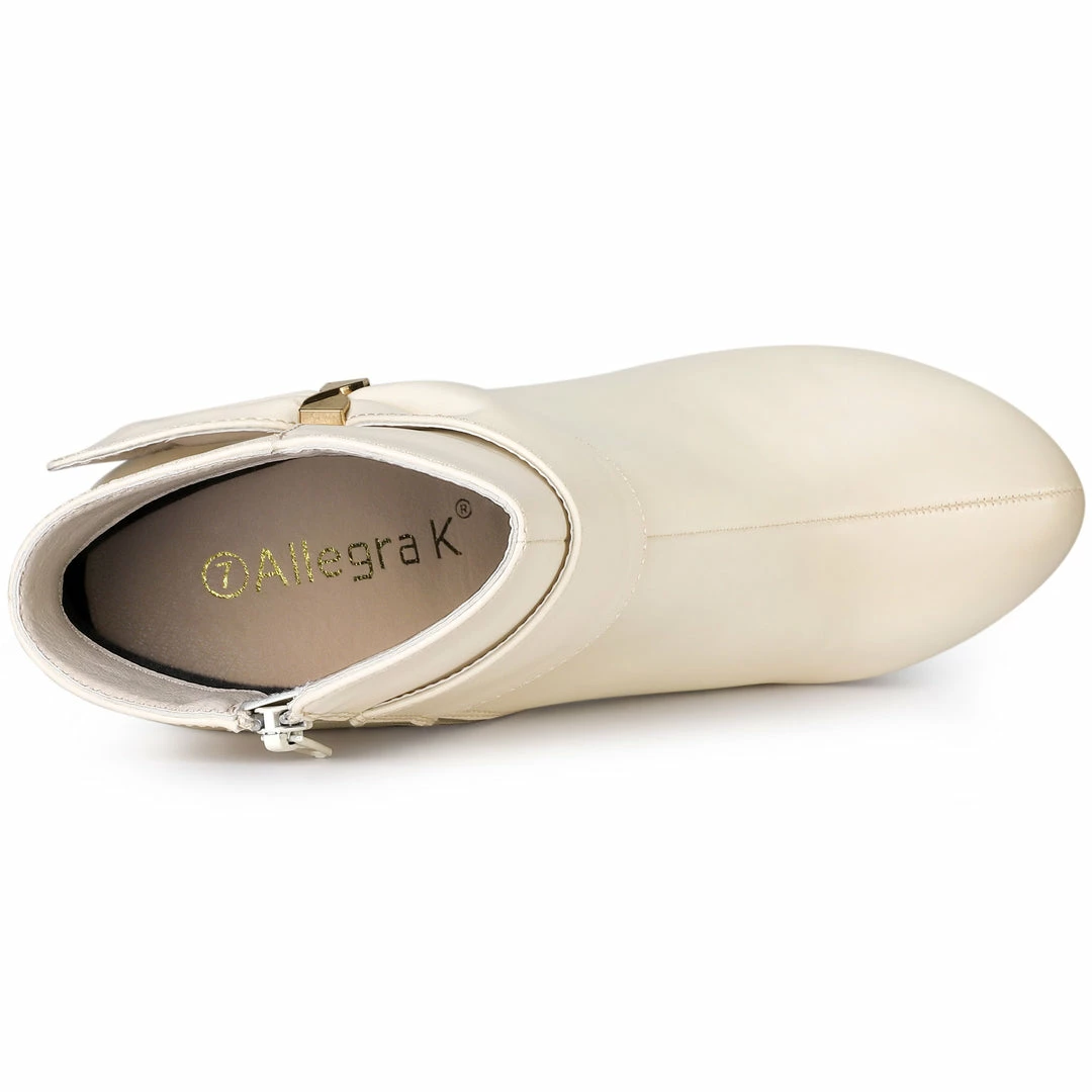 Allegra K Shoes Women's Chunky High Heels Platform Bow Decor Ankle Boots 8 Allegra K Shoes Women's Chunky High Heels Platform Bow Decor Ankle Boots