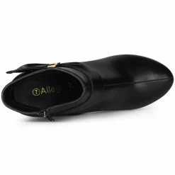 Allegra K Shoes Women's Chunky High Heels Platform Bow Decor Ankle Boots 32 Allegra K Shoes Women's Chunky High Heels Platform Bow Decor Ankle Boots