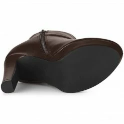 Allegra K Shoes Women's Chunky High Heels Platform Bow Decor Ankle Boots 39 Allegra K Shoes Women's Chunky High Heels Platform Bow Decor Ankle Boots