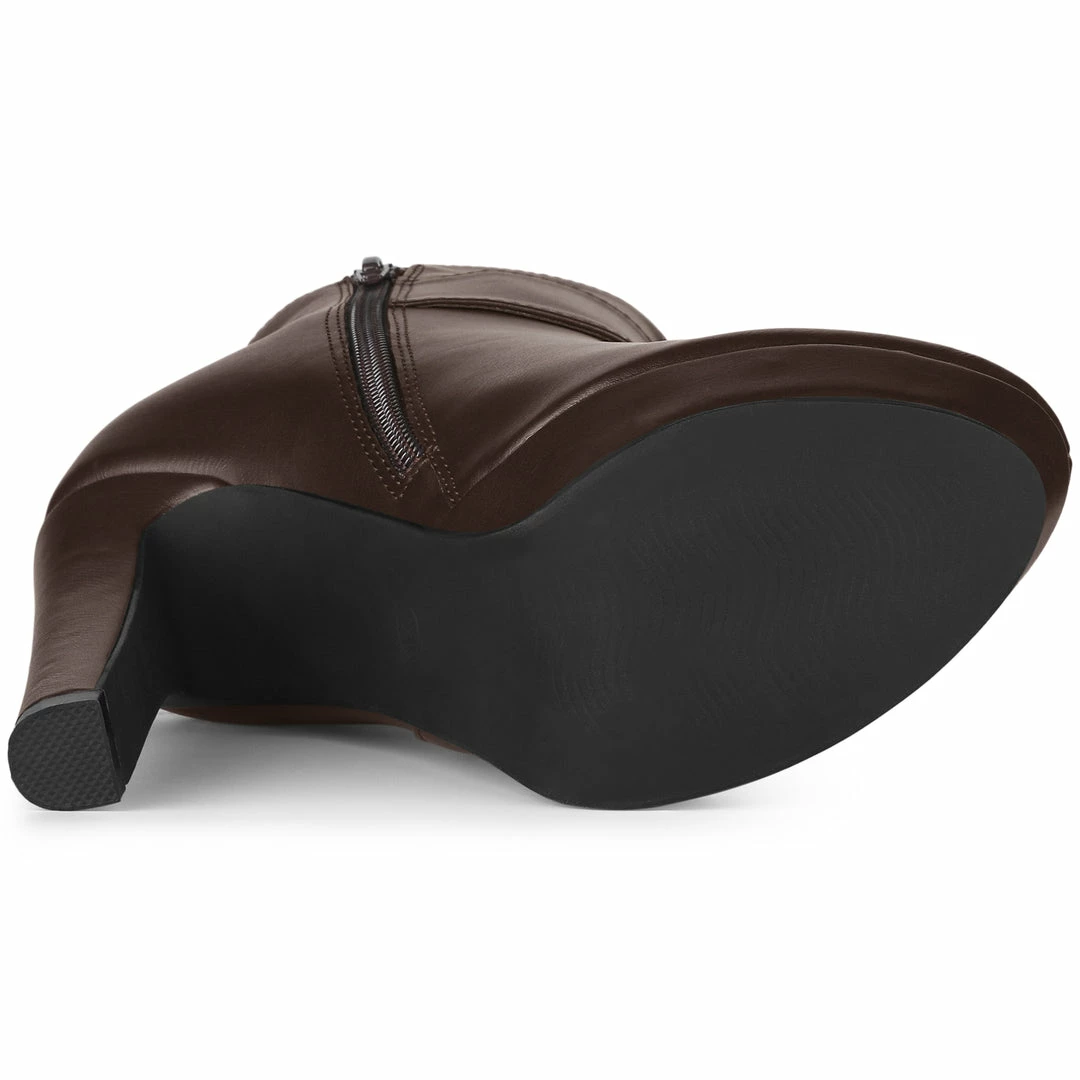 Allegra K Shoes Women's Chunky High Heels Platform Bow Decor Ankle Boots 21 Allegra K Shoes Women's Chunky High Heels Platform Bow Decor Ankle Boots