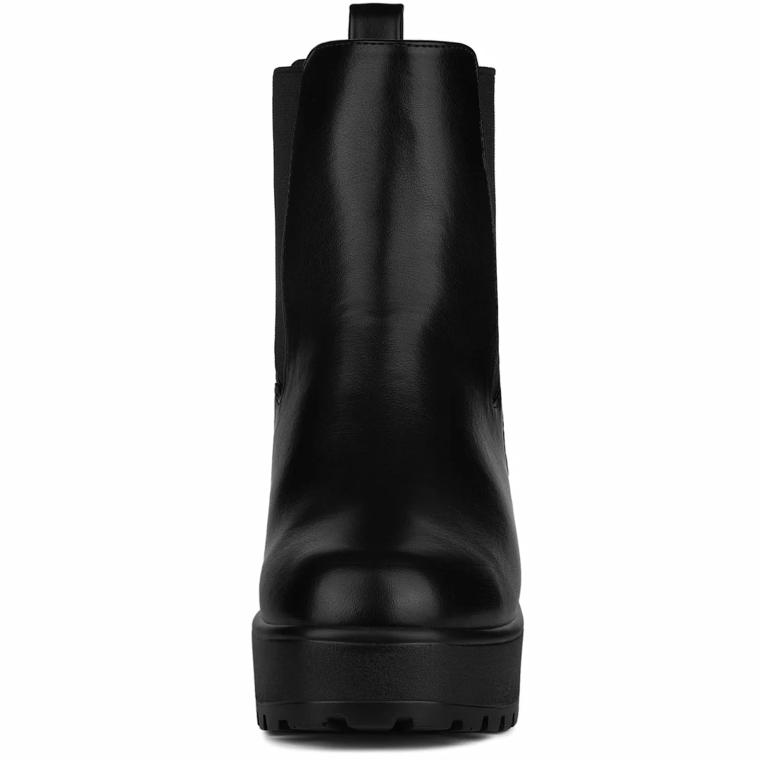 Allegra K Women's Platform Chunky Heel Chelsea Ankle Boots Combat Boots Shoes 12 Allegra K Women's Platform Chunky Heel Chelsea Ankle Boots Combat Boots Shoes