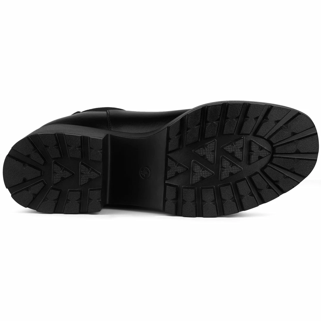 Allegra K Women's Platform Chunky Heel Chelsea Ankle Boots Combat Boots Shoes 15 Allegra K Women's Platform Chunky Heel Chelsea Ankle Boots Combat Boots Shoes