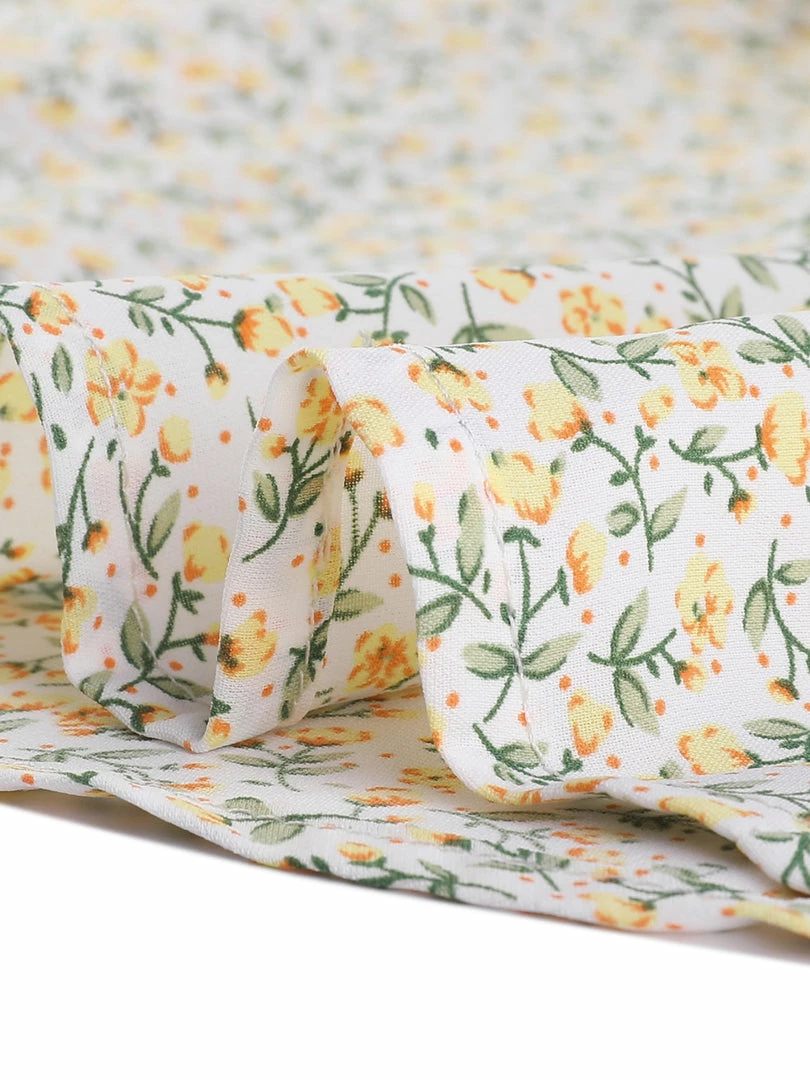 Allegra K Women's Floral Top Ruffle Tie Neck Chiffon Blouse 9 Allegra K Women's Floral Top Ruffle Tie Neck Chiffon Blouse