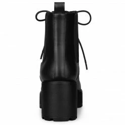 Allegra K Women's Platform Lace Up Ankle Boots Chelsea Combat Boots