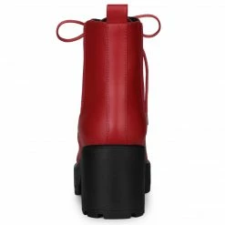 Allegra K Women's Platform Lace Up Ankle Boots Chelsea Combat Boots