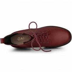 Allegra K Women's Platform Lace Up Ankle Boots Chelsea Combat Boots