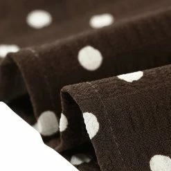 Allegra K Women's Peter Pan Collar Top Dots Tie Neck Work Chiffon Blouse Shirt