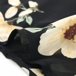 Allegra K Women's Floral Print V Neck Ruffle Front Belted Flowy Dress 41 Allegra K Women's Floral Print V Neck Ruffle Front Belted Flowy Dress