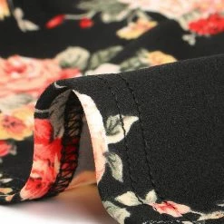 Allegra K Women's Floral Print Elegant Crop Top Rose Vintage Shrug Tops