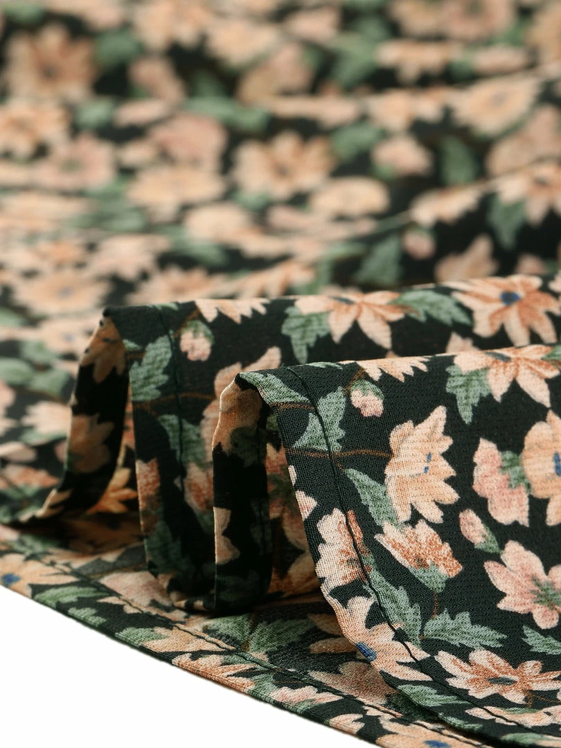 Allegra K Women's Tiered Ruffle Hem Elastic Tie Waist V Neck Bell Sleeve Floral Dress 15 Allegra K Women's Tiered Ruffle Hem Elastic Tie Waist V Neck Bell Sleeve Floral Dress