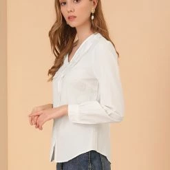 Allegra K Women's Lace Embroidery Peter Pan Collar Shirt Lantern Sleeve Button Blouse Top 11 Allegra K Women's Lace Embroidery Peter Pan Collar Shirt Lantern Sleeve Button Blouse Top