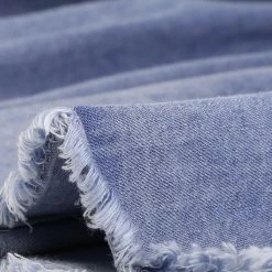 Allegra K Women's Long Sleeve Peplum Button Down Denim Shirt