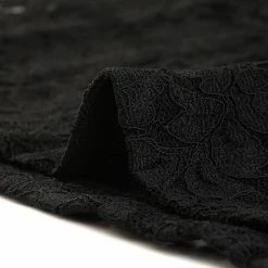 Allegra K Women's Elegant Mesh Sheer Long Sleeve Stretch Knit Floral Lace Dress