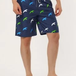 Allegra K Men's Summer Swim Shorts Elastic Waist Drawstring Color Block Striped Board Shorts 28 Allegra K Men's Summer Swim Shorts Elastic Waist Drawstring Color Block Striped Board Shorts